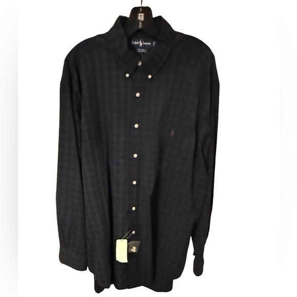 Ralph Lauren Mens Shirt Long Sleeve Black Watch Plaid Size XL NWT - Picture 1 of 12